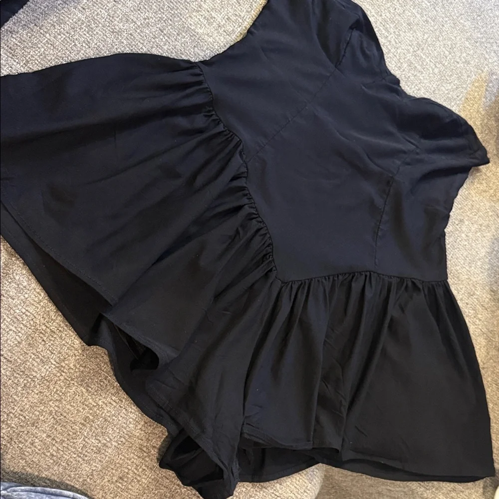 Chic Strapless Black Mini Dress - Picture 3 of 4